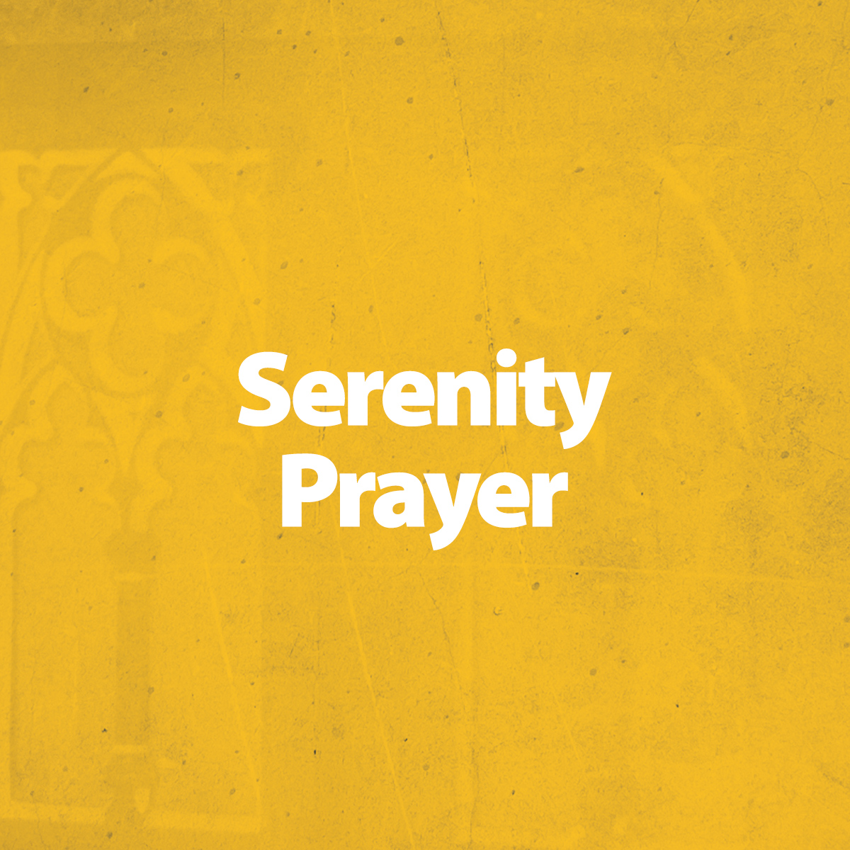 The Serenity Prayer